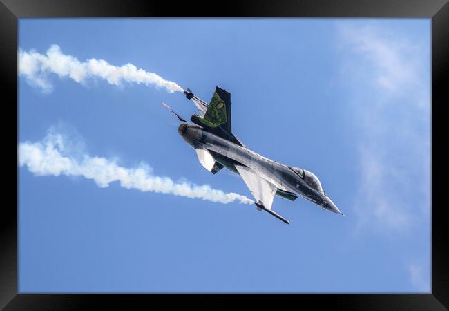 Belgian F-16 Solo Display Framed Print by J Biggadike