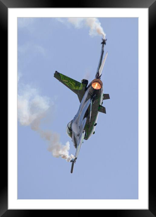 Belgian F-16 Solo Display Framed Mounted Print by J Biggadike