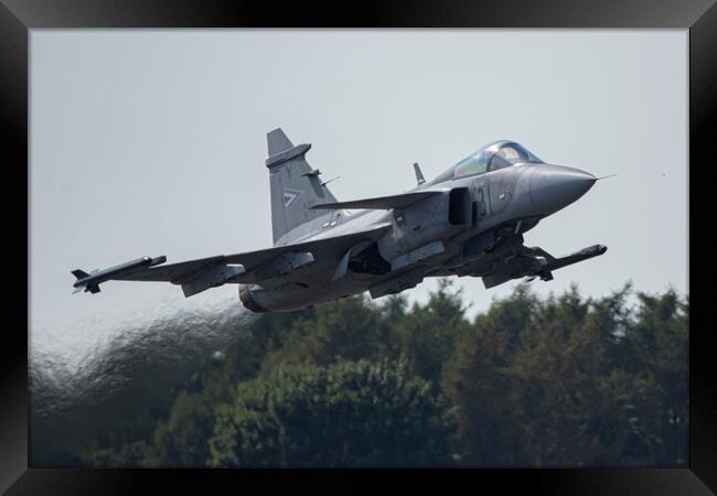 Hungarian SAAB JAS-39C Gripen Framed Print by J Biggadike