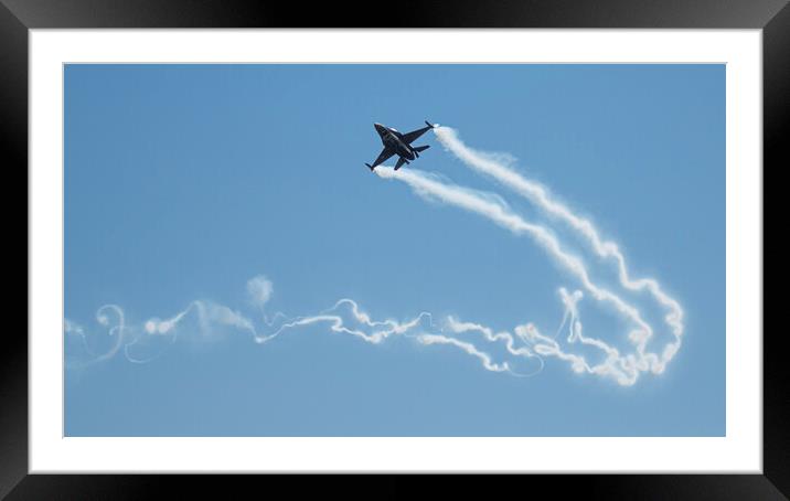 F-16 Fighting Falcon Team Zeus Framed Mounted Print by J Biggadike