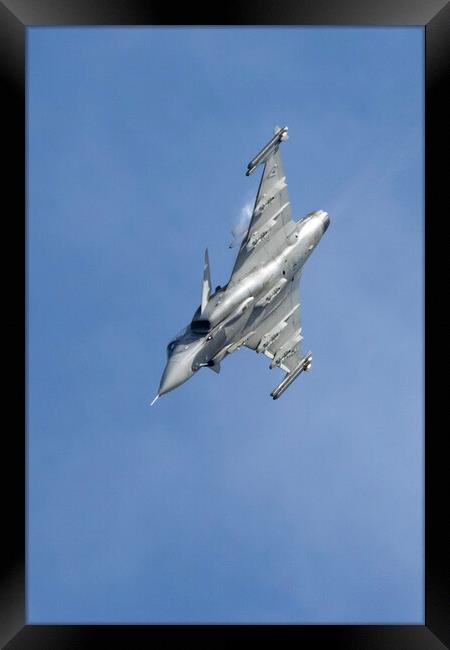 SAAB JAS-39C Gripen Framed Print by J Biggadike