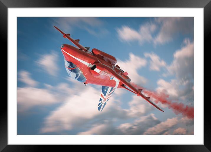 Red Arrow Anniversary Jet Framed Mounted Print by J Biggadike