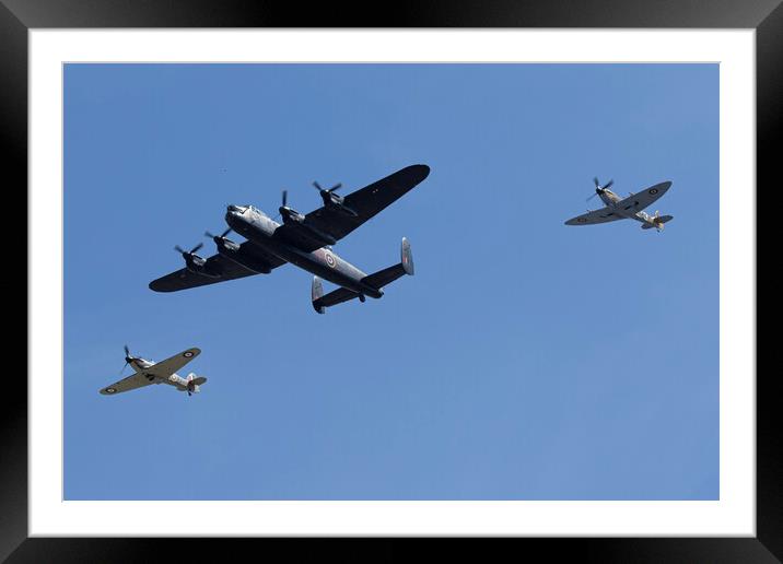 The Battle of Britain Memorial Flight Framed Mounted Print by J Biggadike