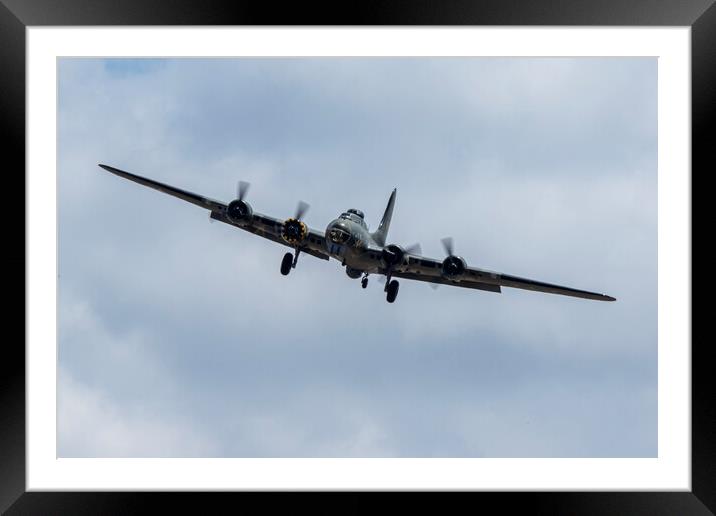 B-17 Flying Fortress Framed Mounted Print by J Biggadike