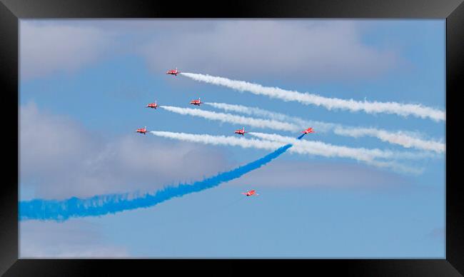 Red Arrows The Double Goose Framed Print by J Biggadike
