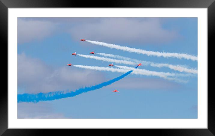 Red Arrows The Double Goose Framed Mounted Print by J Biggadike
