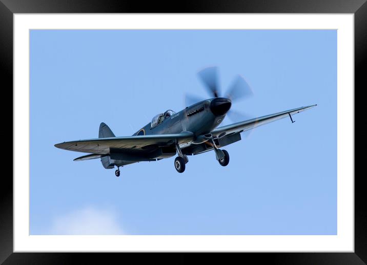 Spitfire PS853 Framed Mounted Print by J Biggadike