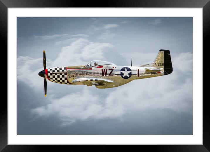 P51 Mustang Big Beautiful Doll Framed Mounted Print by J Biggadike