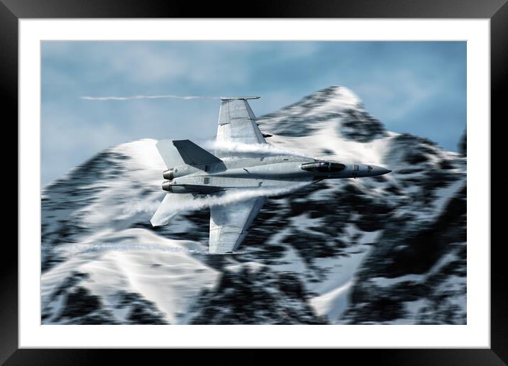 Maverick Pilot F18 Framed Mounted Print by J Biggadike