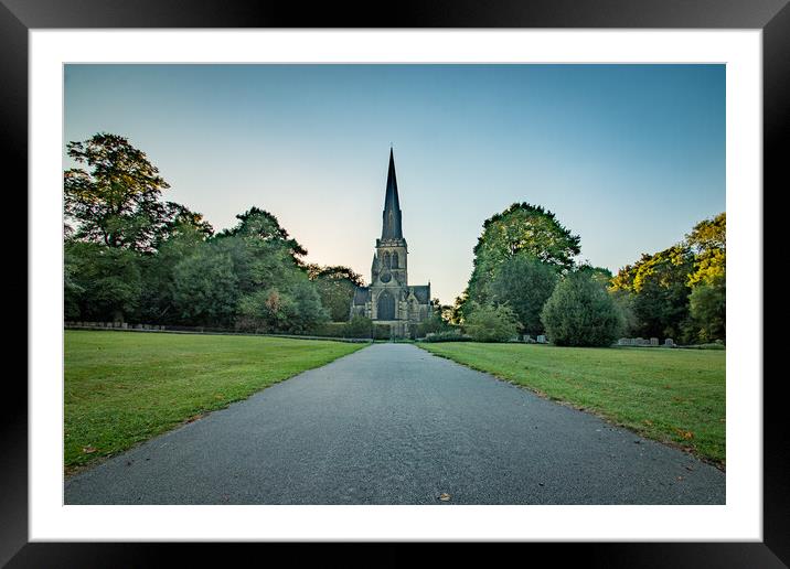Wentworth Church Walk Framed Mounted Print by J Biggadike