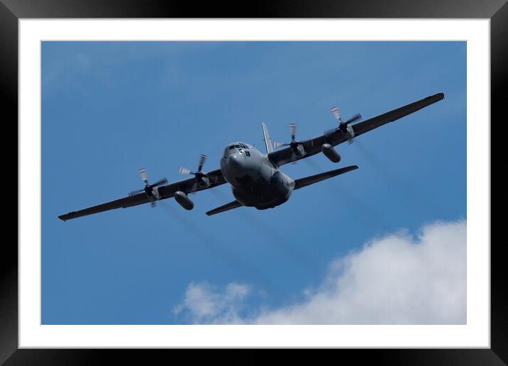Lockheed C-130K Hercules Framed Mounted Print by J Biggadike