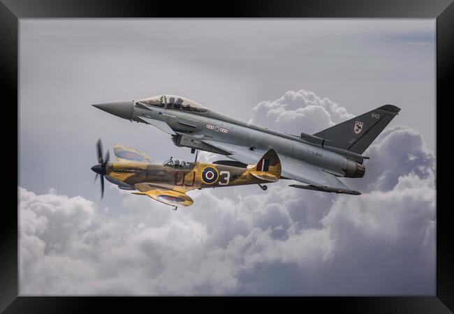 Typhoon and Spitfire Framed Print by J Biggadike