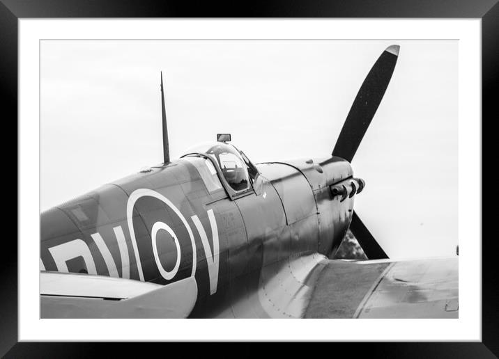 Spitfire MK Vc EE602 Framed Mounted Print by J Biggadike