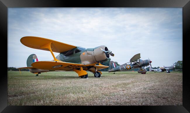 Staggerwing Lysander and Mustang Framed Print by J Biggadike