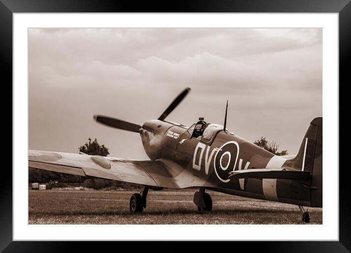 Supermarine Spitfire MK Vc EE602 Framed Mounted Print by J Biggadike