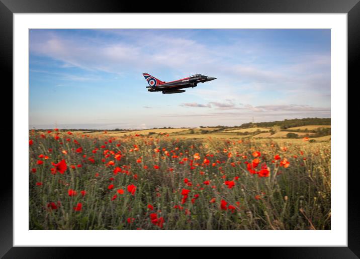 Eurofighter Typhoon Poppy Fly Past Framed Mounted Print by J Biggadike