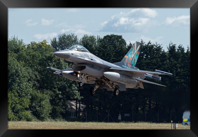 F-16AM Fighting Falcon Framed Print by J Biggadike