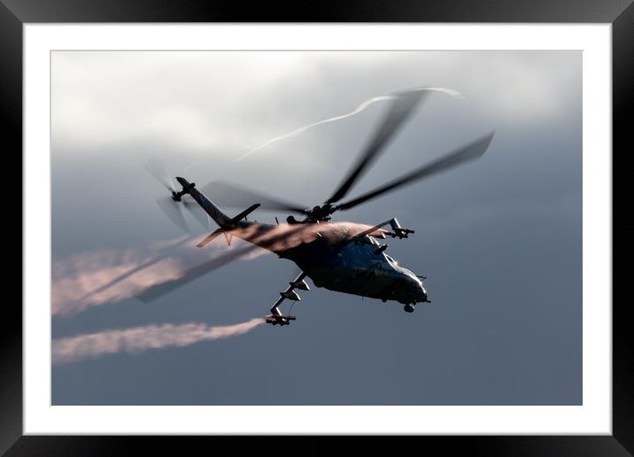 Mil Mi-24 Hind Czech Air Force Framed Mounted Print by J Biggadike