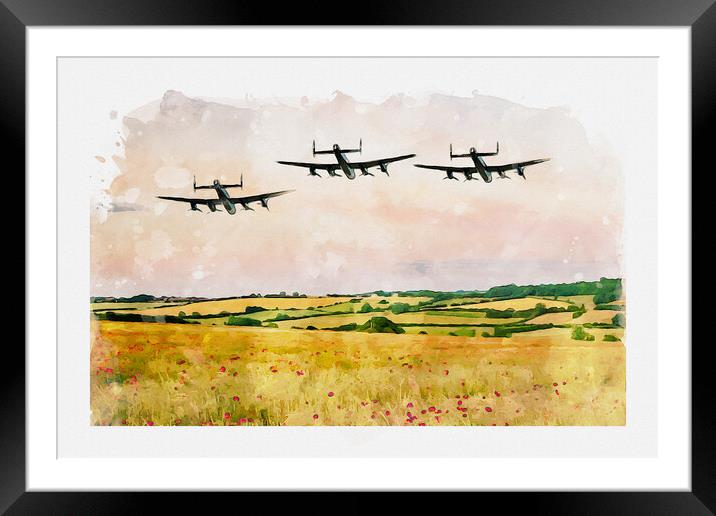 Our Bomber Boys Framed Mounted Print by J Biggadike