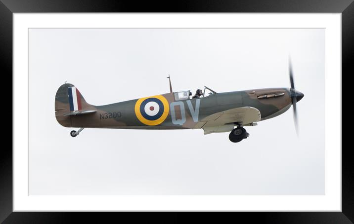 Supermarine Spitfire N3200 Framed Mounted Print by J Biggadike