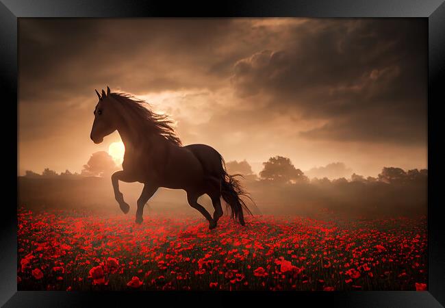 The War Horse Framed Print by J Biggadike
