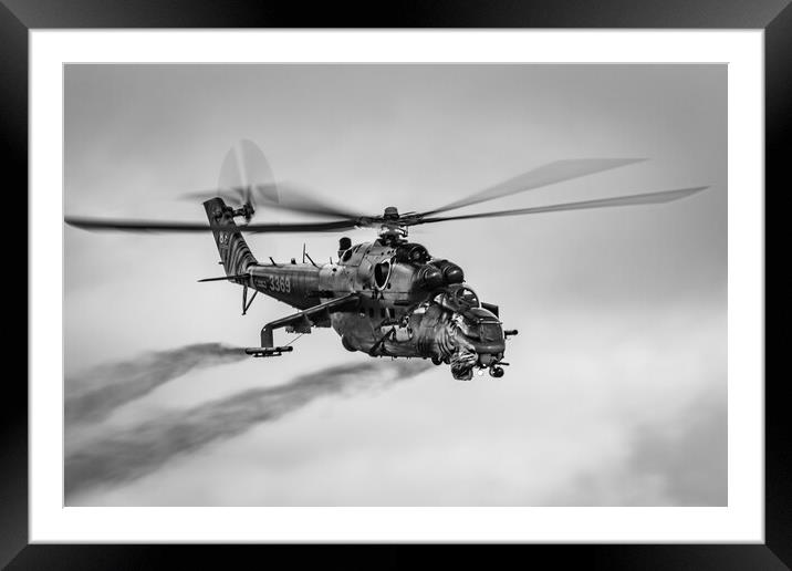 Mil Mi-24 Hind Czech Air Force Framed Mounted Print by J Biggadike