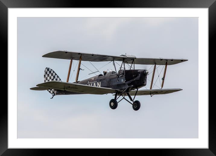 de Havilland DH82 Tiger Moth Framed Mounted Print by J Biggadike
