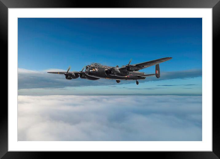 Lancaster Bomber Air to Air Framed Mounted Print by J Biggadike