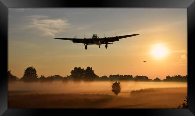 Lancasters Dawn Return Framed Print by J Biggadike