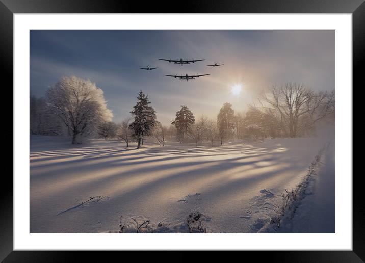 Snow Bound Warriors Framed Mounted Print by J Biggadike