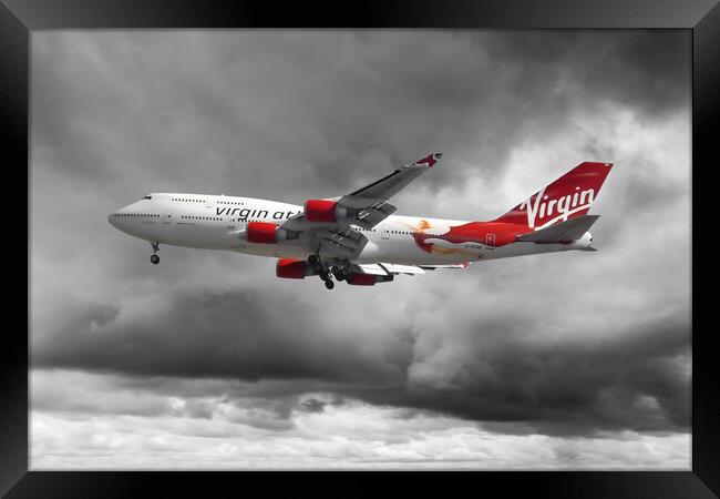 Virgin Boeing 747-400 Lady Penelope Framed Print by J Biggadike