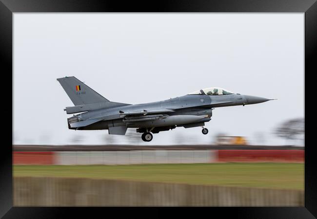 Belgian F-16 Fighting Falcon Framed Print by J Biggadike