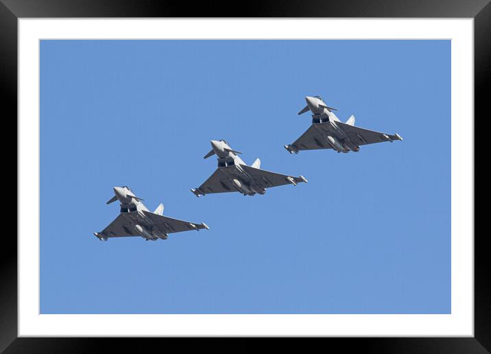 Eurofighter Typhoon Formation Framed Mounted Print by J Biggadike