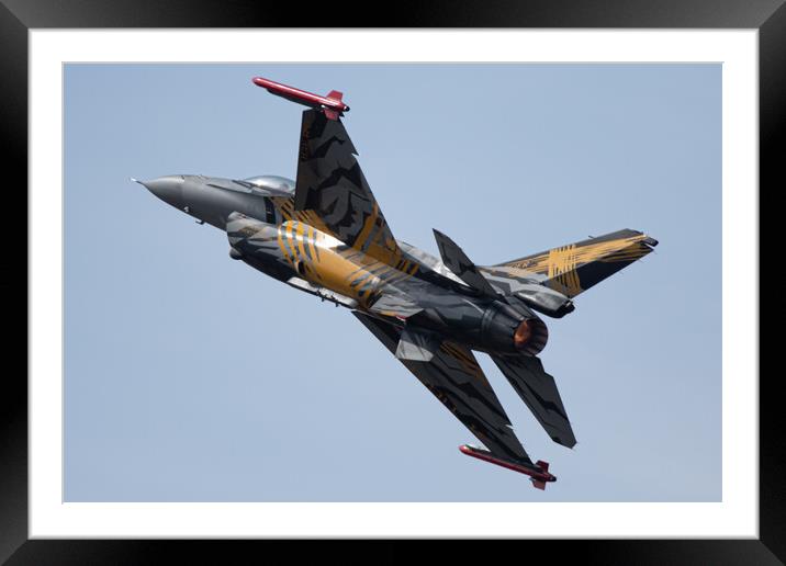 Belgian F16 Fighting Falcon Framed Mounted Print by J Biggadike