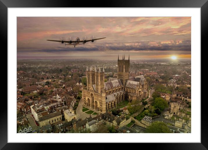 Lancaster Comes Home Framed Mounted Print by J Biggadike