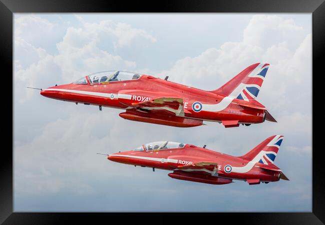 RAF Red Arrows Display Team Framed Print by J Biggadike