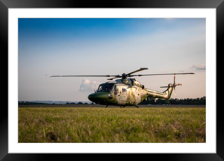 Lynx Mk7 Helicopter Framed Mounted Print by J Biggadike