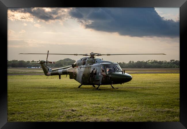 Lynx Mk7 Helicopter Framed Print by J Biggadike