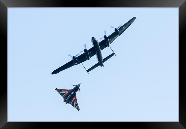 Lancaster Bomber and Typhoon Framed Print by J Biggadike
