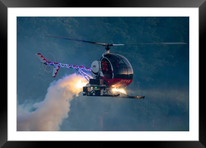 OTTO The Helicopter Framed Mounted Print by J Biggadike
