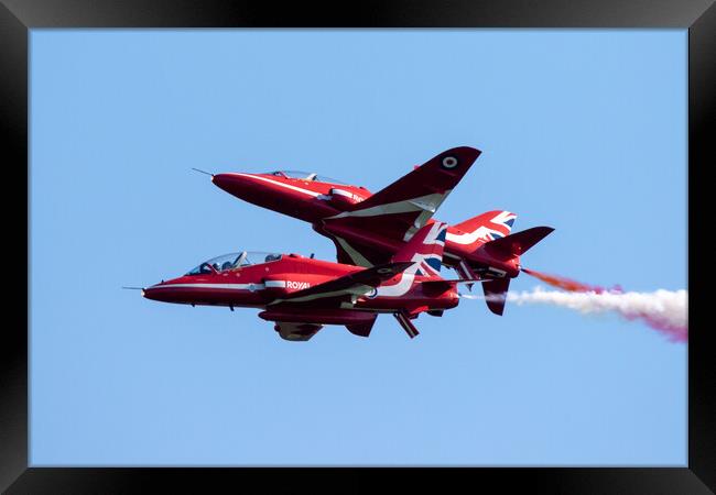 Red Arrows Roll Backs Framed Print by J Biggadike