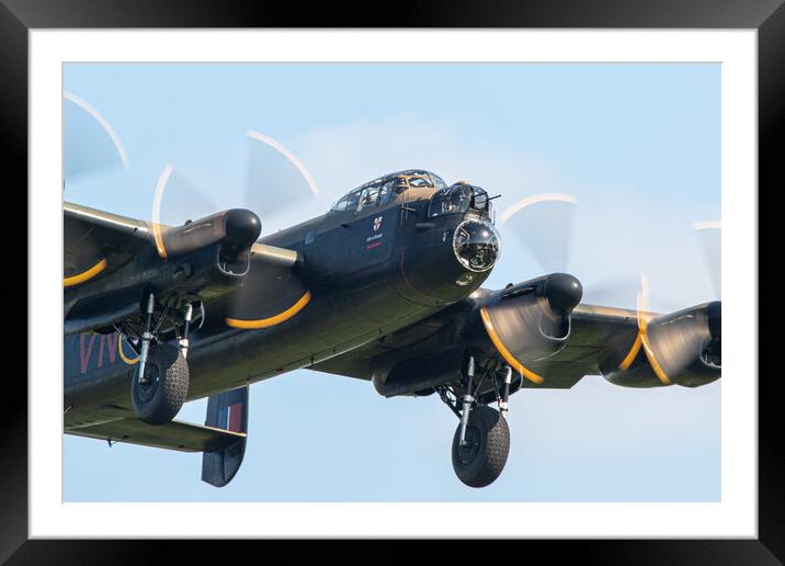 The Avro Lancaster Bomber Framed Mounted Print by J Biggadike