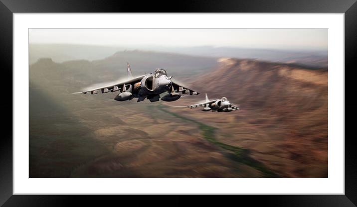 The Mighty Harrier Framed Mounted Print by J Biggadike