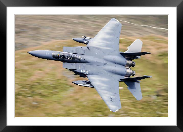 F15 Eagle Mach Loop Framed Mounted Print by J Biggadike