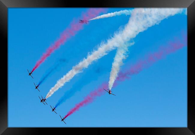 Red Arrows Tornado Framed Print by J Biggadike