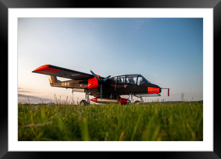 OV10 Bronco Sunset Framed Mounted Print by J Biggadike