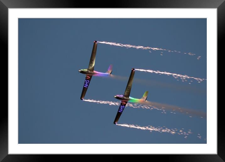 The Airborne Pyrotechnics Display Team Framed Mounted Print by J Biggadike