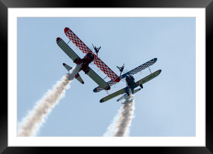 AeroSuperBatics Wingwalkers Framed Mounted Print by J Biggadike