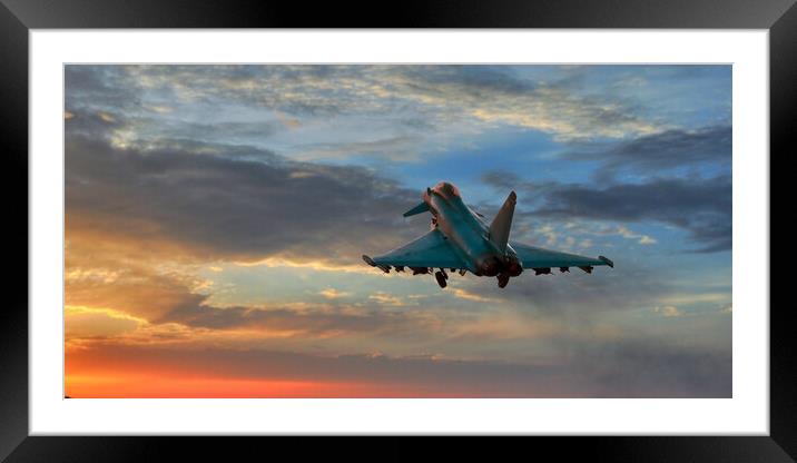 Typhoon Sunset Sortie Framed Mounted Print by J Biggadike