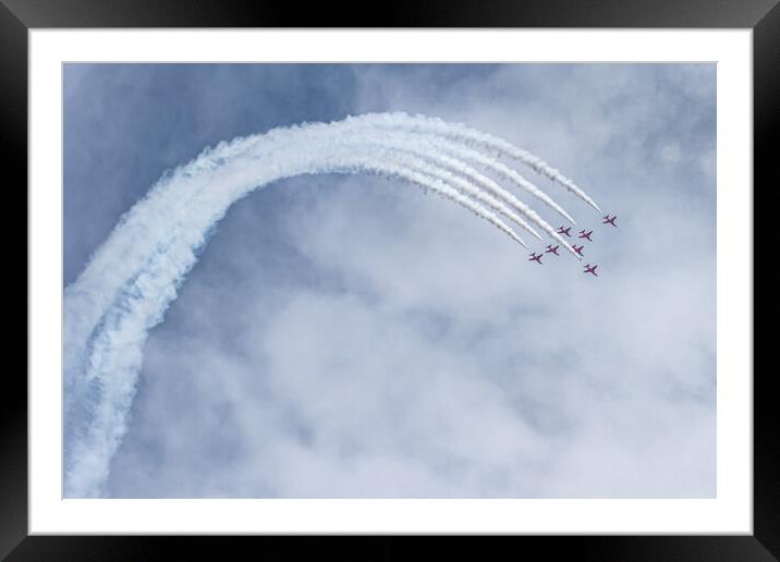 RAF Red Arrows  Framed Mounted Print by J Biggadike